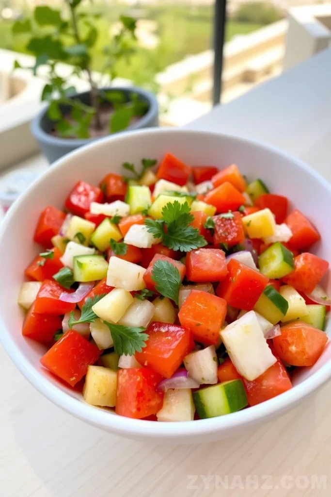 Israeli Salad Recipe - Zynahz Israeli Salad Recipe - Zynahz