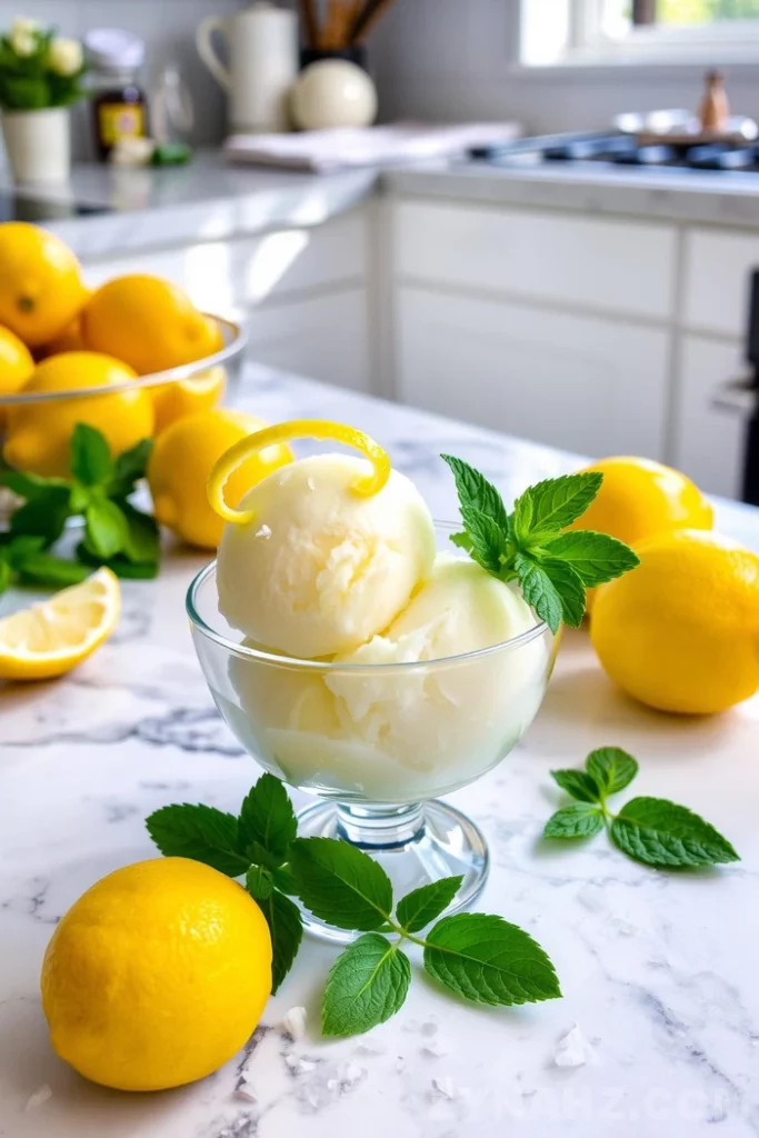 Light Lemon Sorbet Recipe - Zynahz Light Lemon Sorbet Recipe - Zynahz
