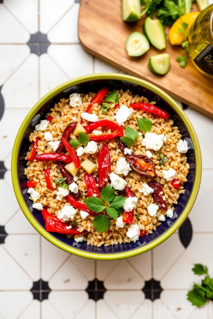 Mediterranean Farro Salad Recipe - Zynahz Mediterranean Farro Salad Recipe - Zynahz