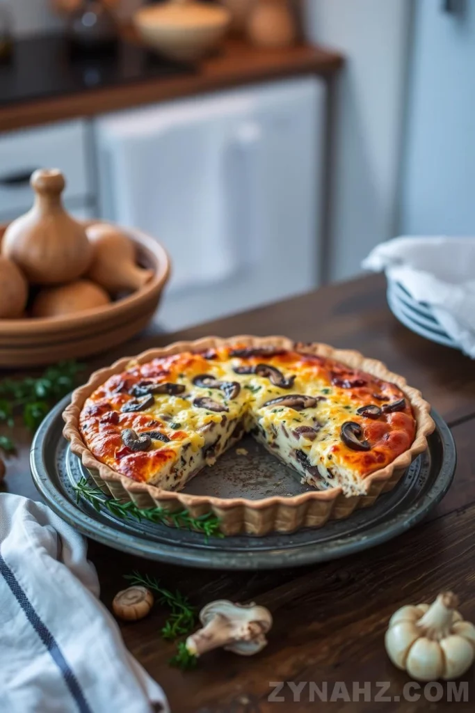 Mushroom and Cheese Quiche Recipe - Zynahz Mushroom and Cheese Quiche Recipe - Zynahz