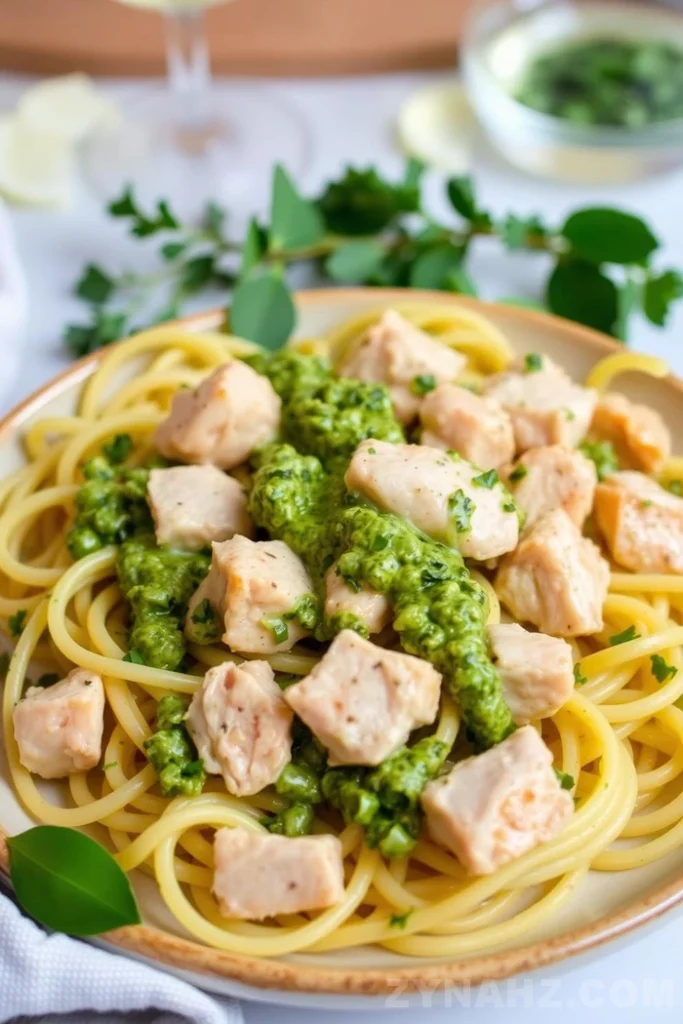 Pesto Chicken Pasta Recipe - Zynahz Pesto Chicken Pasta Recipe - Zynahz