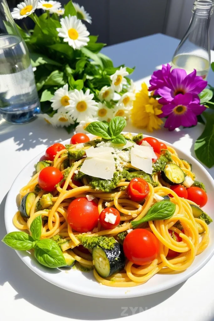 Pesto Pasta Primavera Recipe - Zynahz Pesto Pasta Primavera Recipe - Zynahz