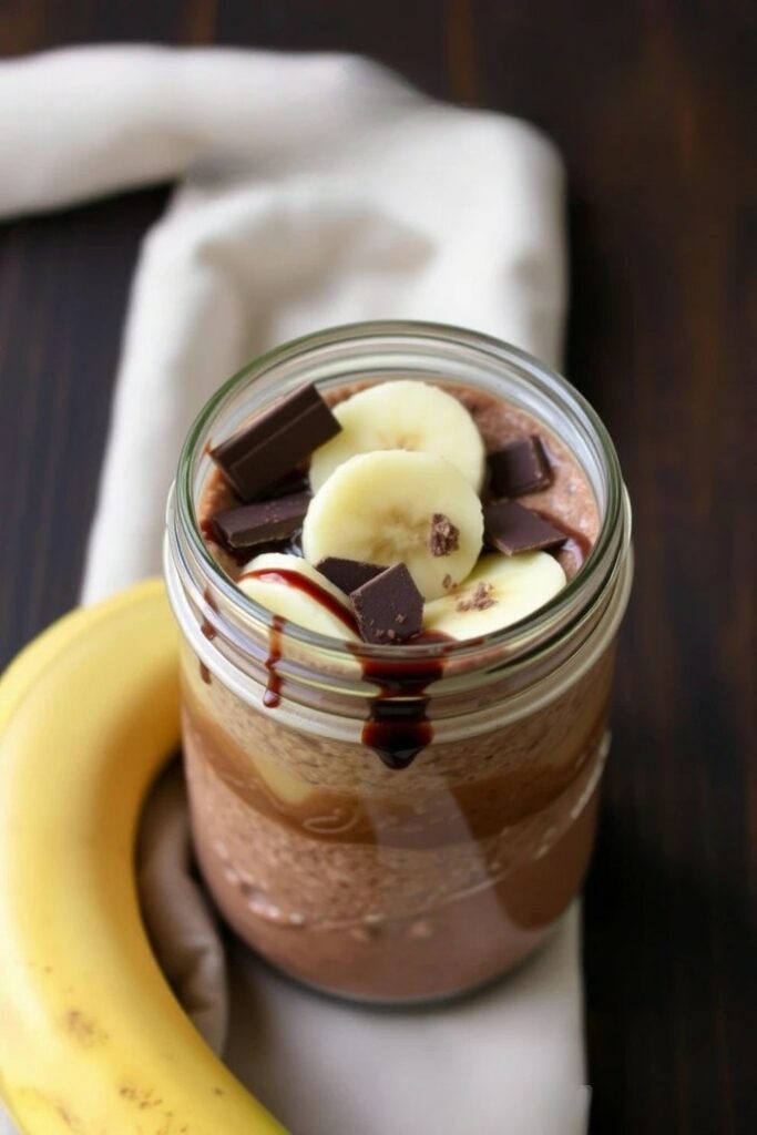 Chocolate Banana Delight Overnight Oats Recipe - Zynahz Chocolate Banana Delight Overnight Oats Recipe - Zynahz