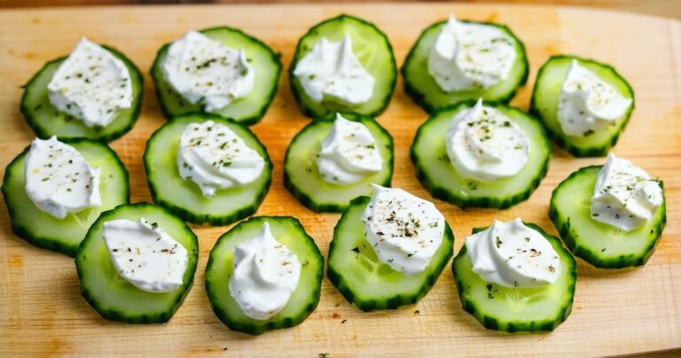 Cucumber Bites with Cream Cheese Recipe