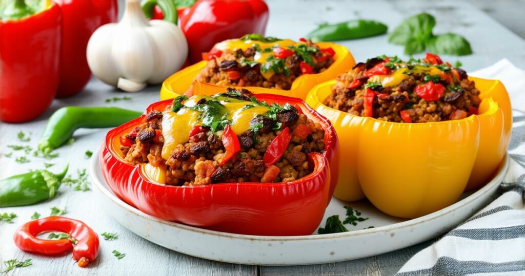 Dairy-Free Stuffed Peppers Recipe - Zynahz