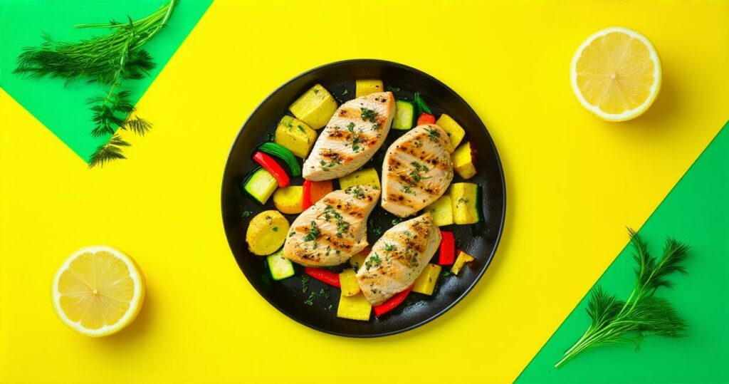 Lemon Herb Chicken and Veggies Recipe - Zynahz
