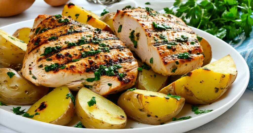 Mediterranean Chicken and Potatoes Recipe - Zynahz