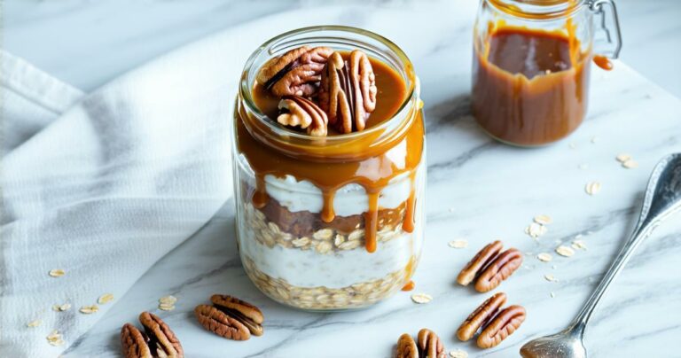 Salted Caramel Pecan Overnight Oats Recipe