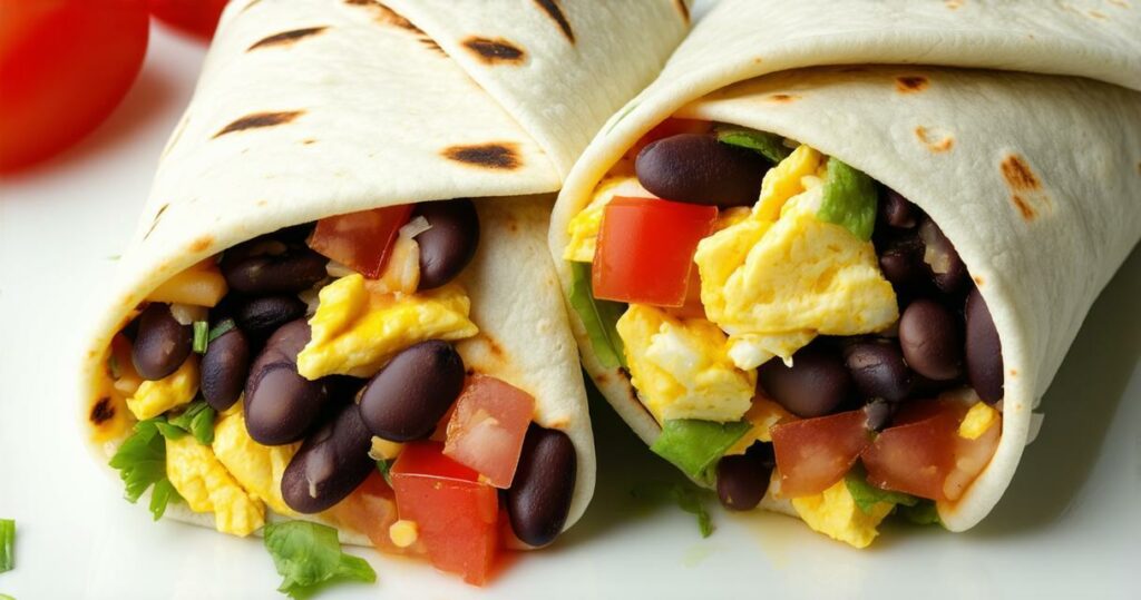Black Bean Breakfast Burritos Recipe - Zynahz