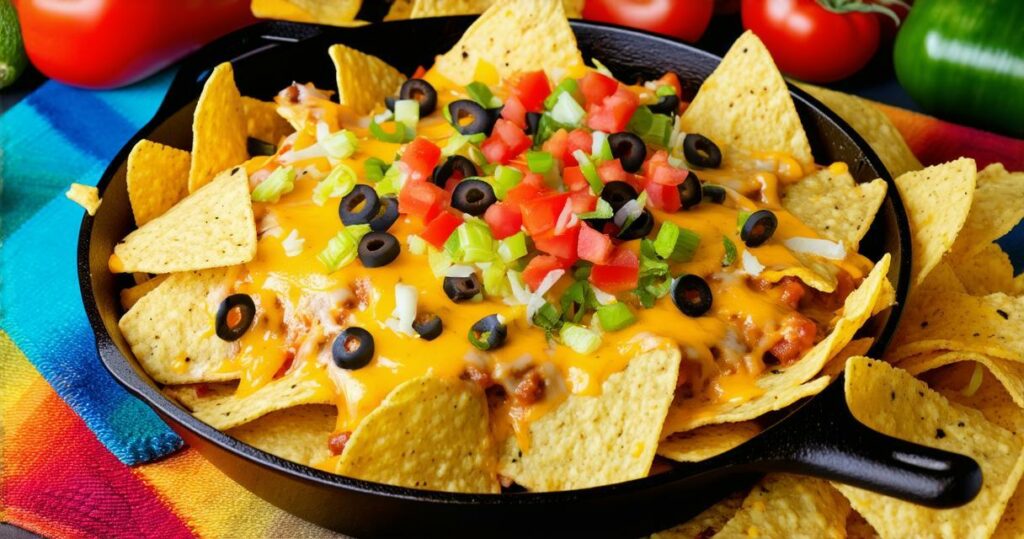 Cheesy Skillet Nachos Recipe - Zynahz