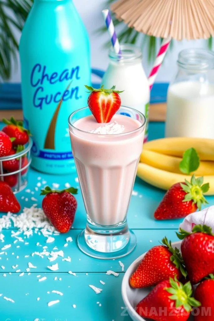 Strawberry Coconut Protein Smoothie Recipe - Zynahz Strawberry Coconut Protein Smoothie Recipe - Zynahz