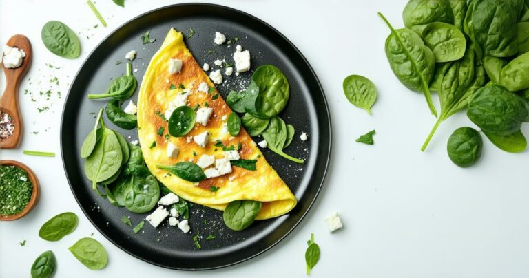 Spinach and Feta Omelet Recipe