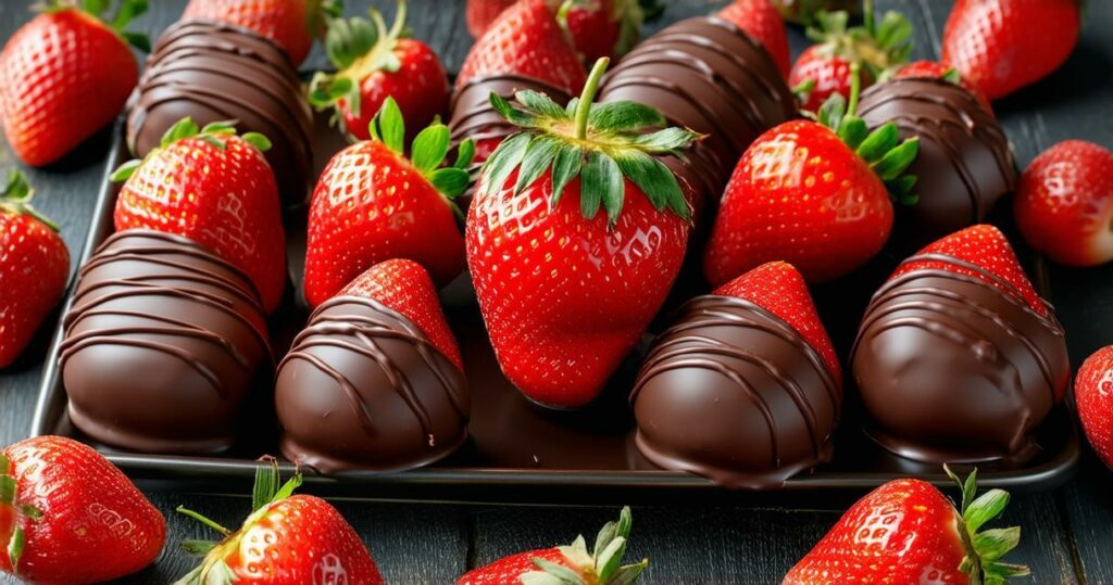 Strawberries Dipped in Dark Chocolate Recipe - Zynahz