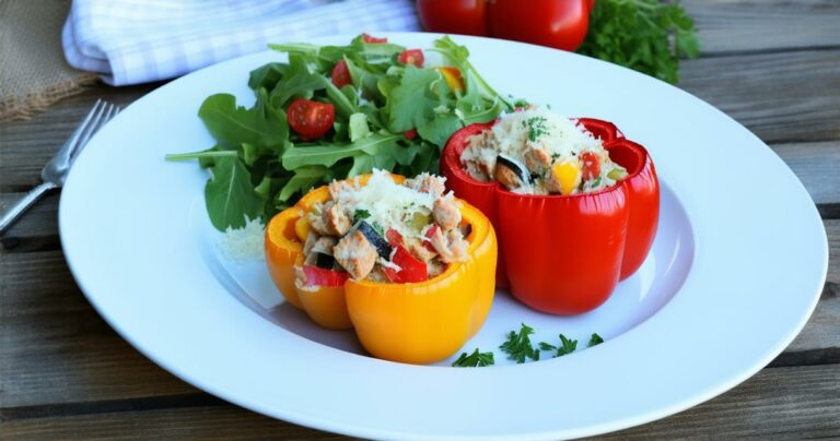 Turkey and Veggie Stuffed Peppers Recipe