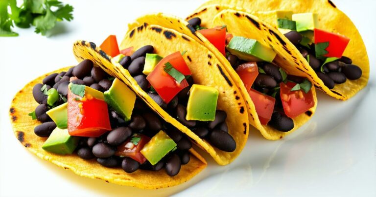 Veggie Tacos with Black Beans Recipe