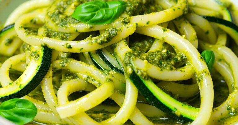 Zucchini Noodles with Avocado Pesto Recipe