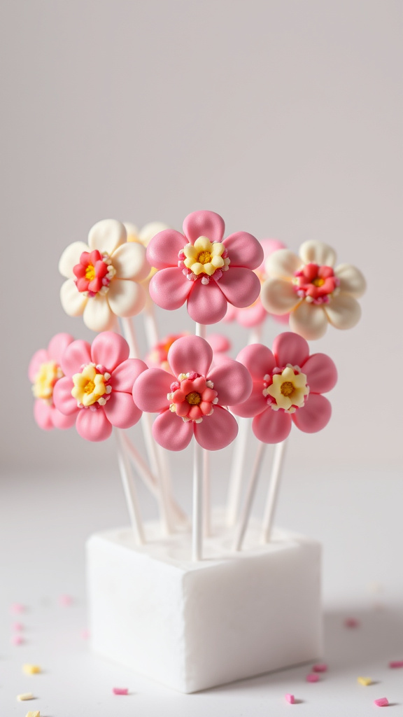 20 Adorable Easter Treats for Kids to Enjoy Happily - Zynahz 11. Flower Power Cake Pops