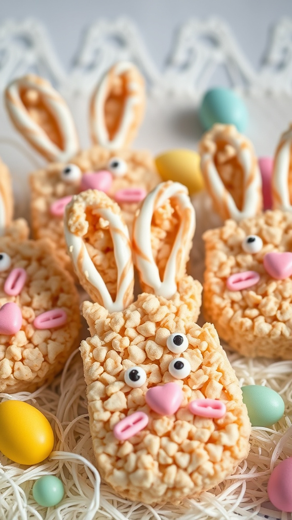 20 Adorable Easter Treats for Kids to Enjoy Happily - Zynahz 15. Hoppy Rice Krispies Treats