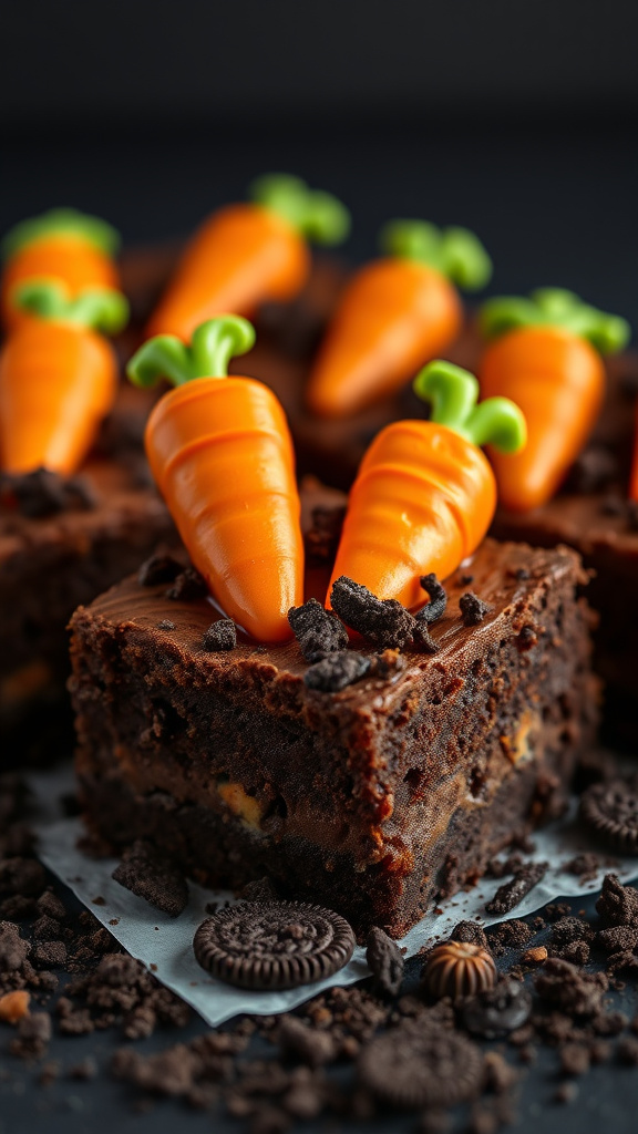 20 Adorable Easter Treats for Kids to Enjoy Happily - Zynahz 3. Carrot Patch Brownies