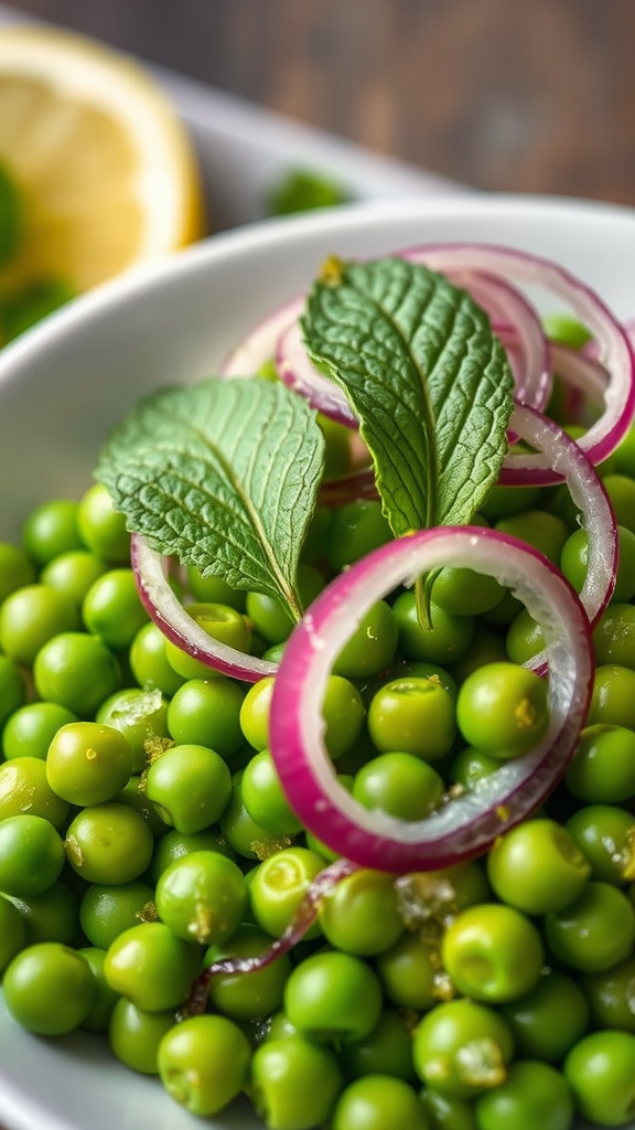 20 Crisp Easter Salads to Refresh Your Table - Zynahz 7. Pea and Mint Medley