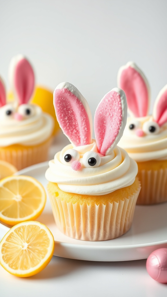 20 Flavorful Easter Food to Celebrate the Season - Zynahz 15. Luscious Lemon Bunny Cupcakes