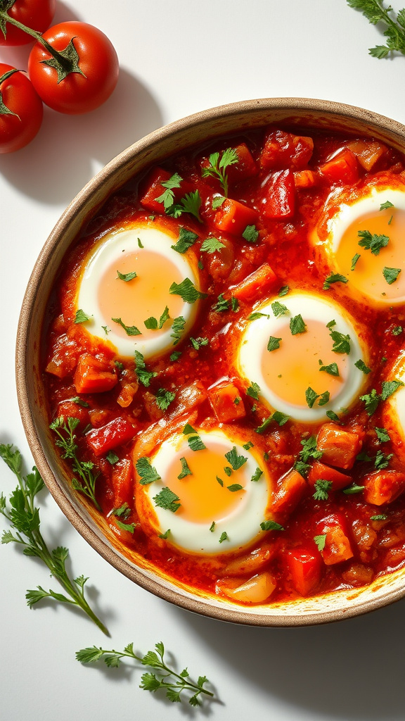 20 Flavorful Easter Food to Celebrate the Season - Zynahz 9. Egg Shakshuka with Fresh Herbs