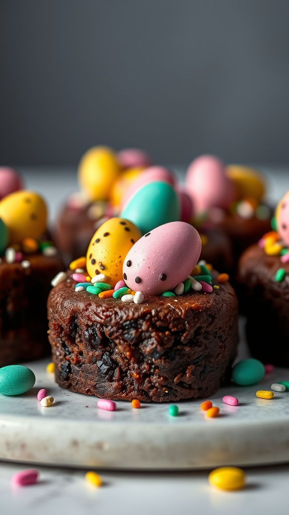 11. Speckled Egg Brownie Bites