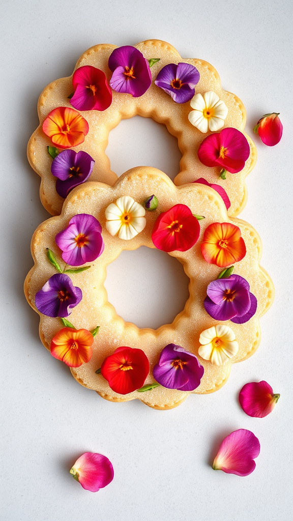 20 Gorgeous Easter Cookies Decorated to Impress Everyone - Zynahz 14. Floral Wreath Shortbread Cookies