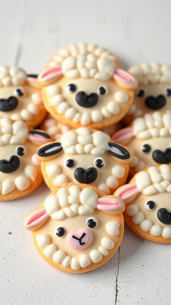 20 Gorgeous Easter Cookies Decorated to Impress Everyone - Zynahz 15. Cute Lamb Decorated Cookies