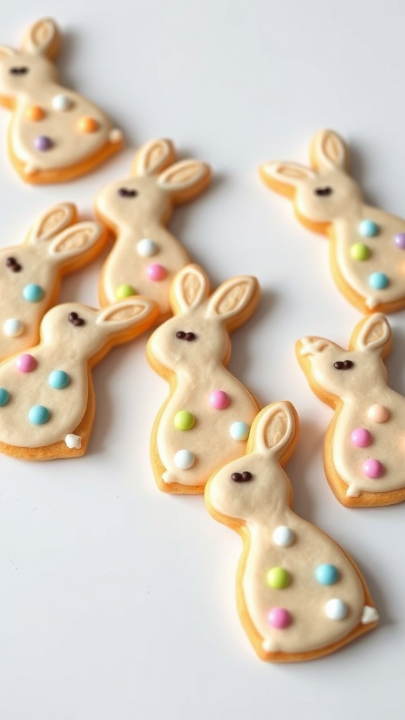 20 Gorgeous Easter Cookies Decorated to Impress Everyone - Zynahz 17. Polka Dot Bunny Cookies