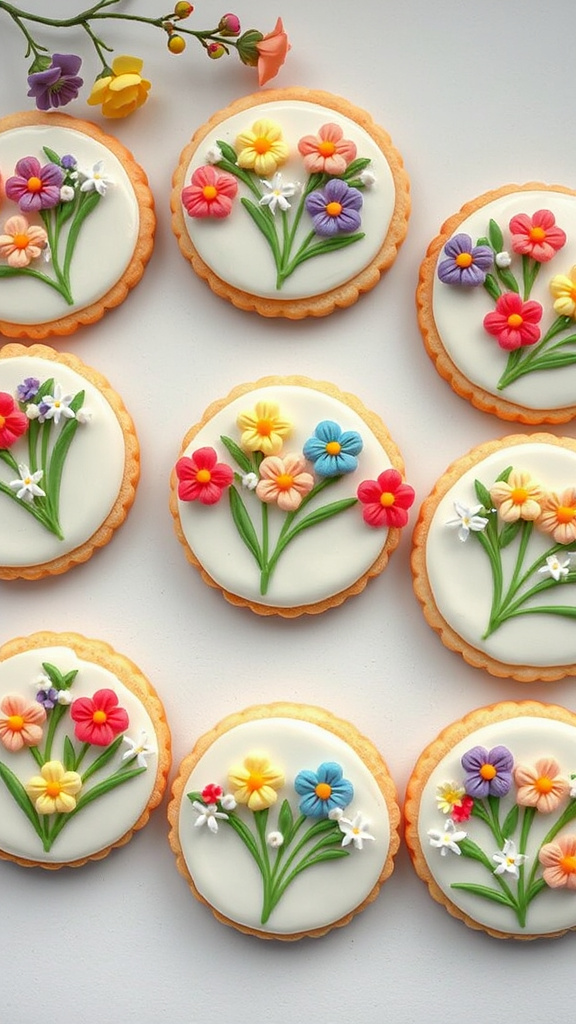 20 Gorgeous Easter Cookies Decorated to Impress Everyone - Zynahz 2. Flower Crown Sugar Cookies