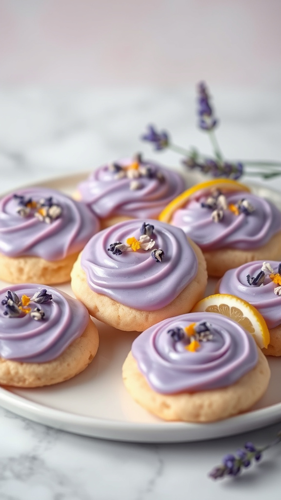 20 Gorgeous Easter Cookies Decorated to Impress Everyone - Zynahz 20. Lilac Lavender Lemon Cookies