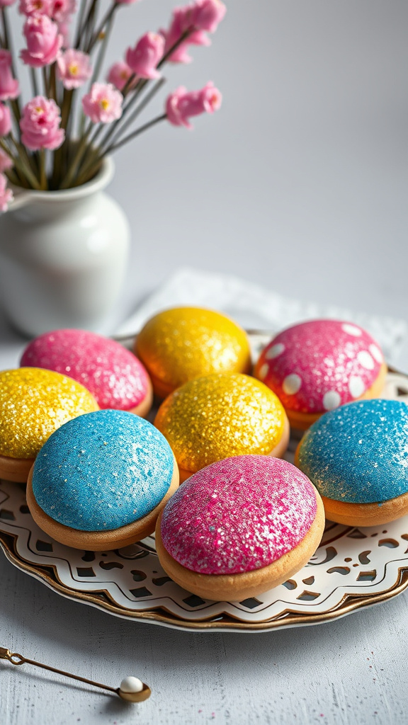 6. Edible Glitter Easter Eggs