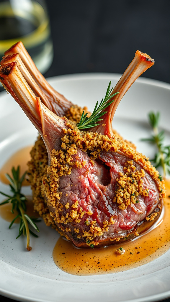 1. Herb-Crusted Rack of Lamb