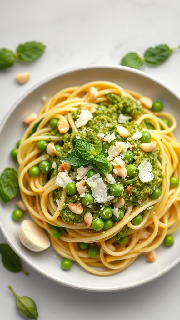 10. Fresh Pea and Mint Pesto Pasta