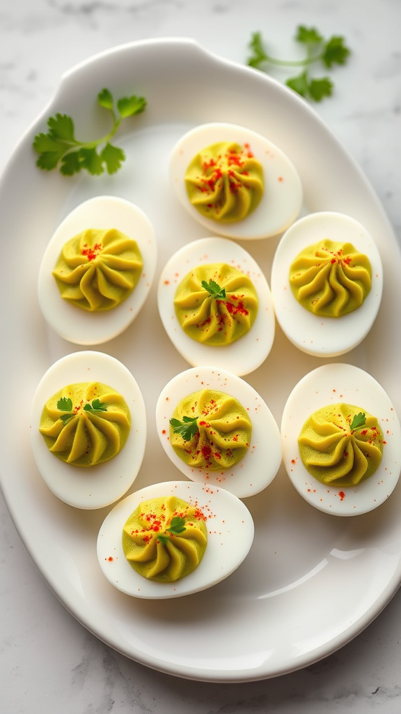 16. Avocado Deviled Eggs