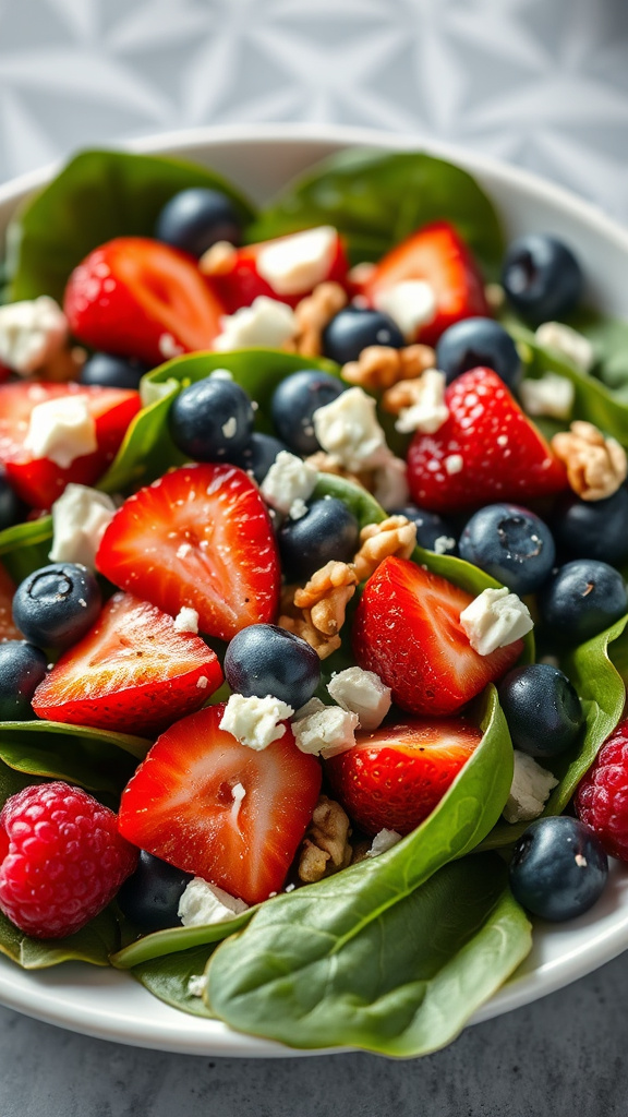 20. Mixed Berry Spinach Salad