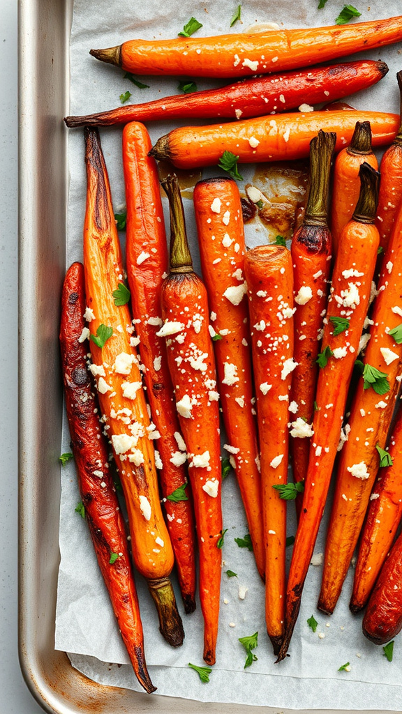4. Roasted Garlic Parmesan Carrots