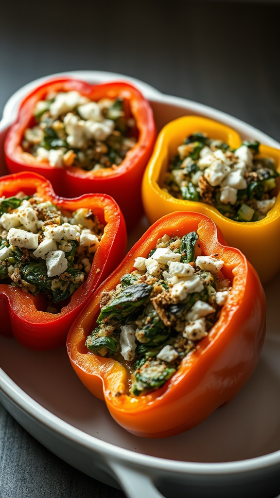 5. Spinach and Feta Stuffed Peppers