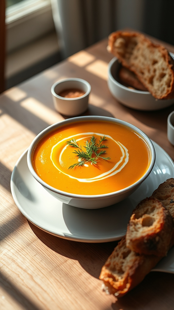 9. Carrot Ginger Soup with Dill