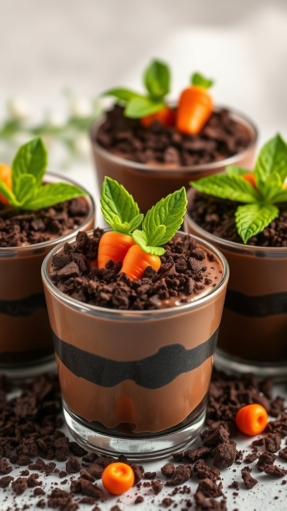 20 Tasty Easter Desserts Recipes to Satisfy Every Craving - Zynahz 10. Carrot Patch Dirt Cups