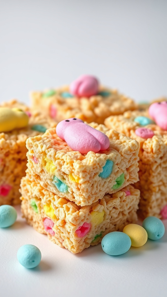 20 Tasty Easter Desserts Recipes to Satisfy Every Craving - Zynahz 3. Peeps Marshmallow Rice Krispies