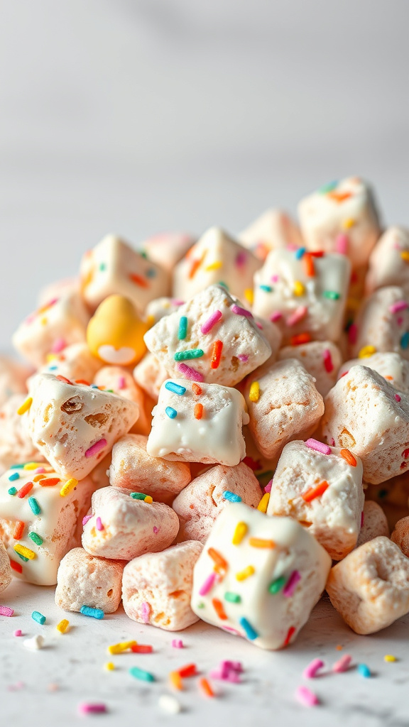 10. Rainbow Sprinkle Funfetti Puppy Chow