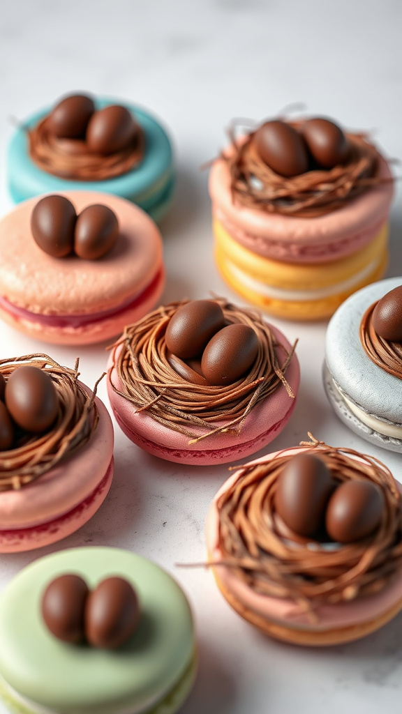 8. Pastel Macaron Nests
