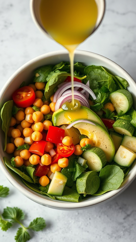 21 Creative Easter Dinner Ideas to Elevate Your Feast - Zynahz 18. Avocado Chickpea Salad Bowl