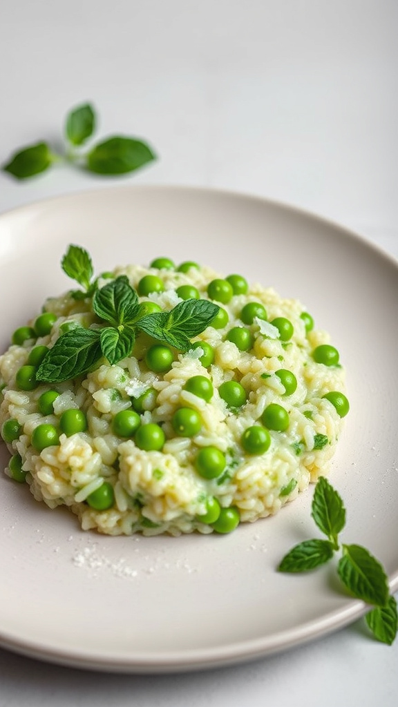 21 Creative Easter Dinner Ideas to Elevate Your Feast - Zynahz 9. Spring Pea and Mint Risotto
