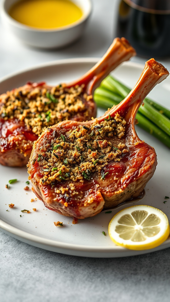 20. Dijon Herb Crusted Lamb Chops
