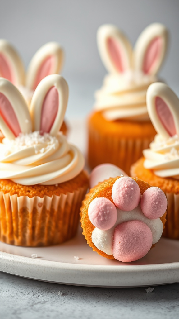 1. Bunny Butt Carrot Cupcakes