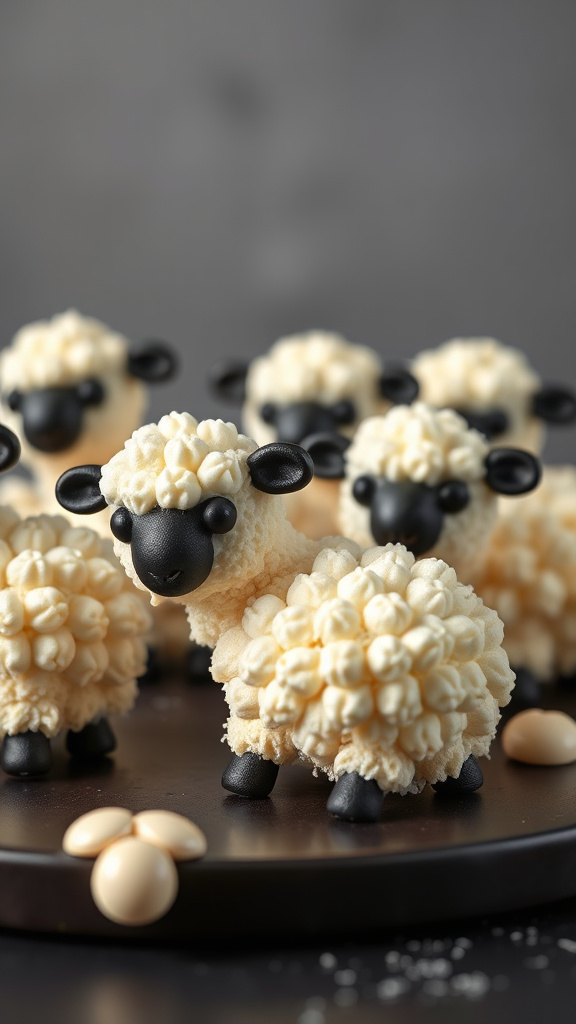 16. Lamb-Shaped Mini Cakes