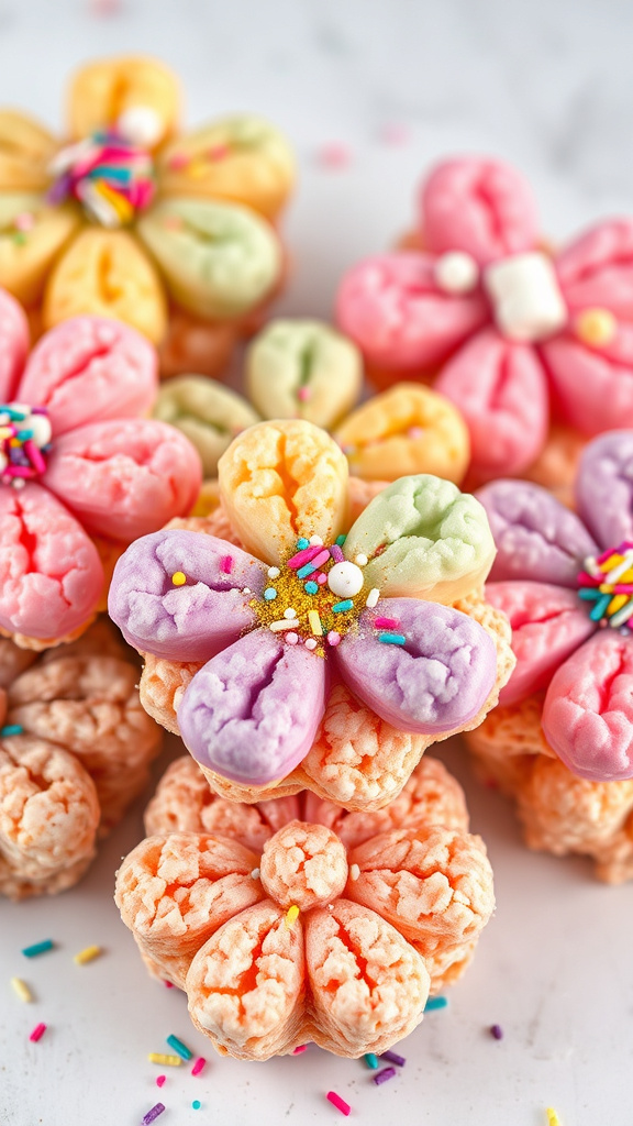 6. Flower Power Rice Krispies Treats